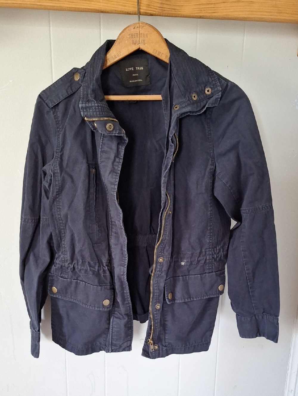 LOVE TREE Navy Utility Jacket